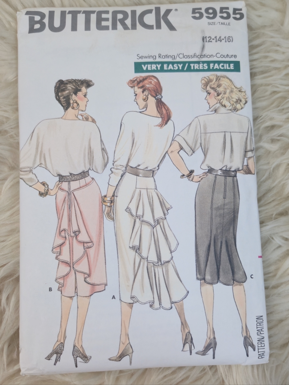 Butterick Vintage Skirt Sewing Pattern 5955